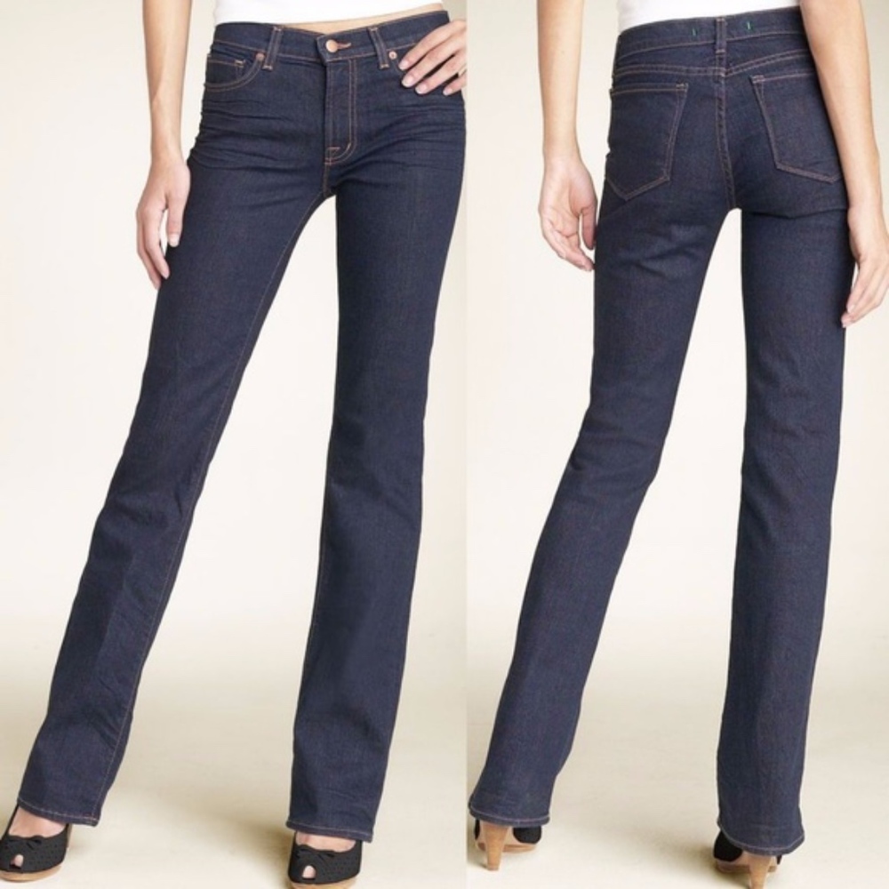 J Brand Women's Straight Leg Jeans - Dark Blue - Pure